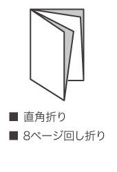 ■直角折り■8ページ回し折り